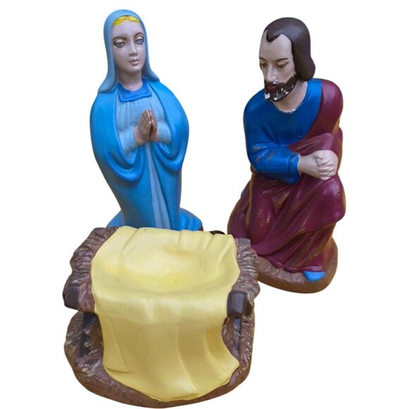 Vintage Nativity Set Holland Mold 12-Piece Hand-Painted 1970s READ - Picture 9 of 16